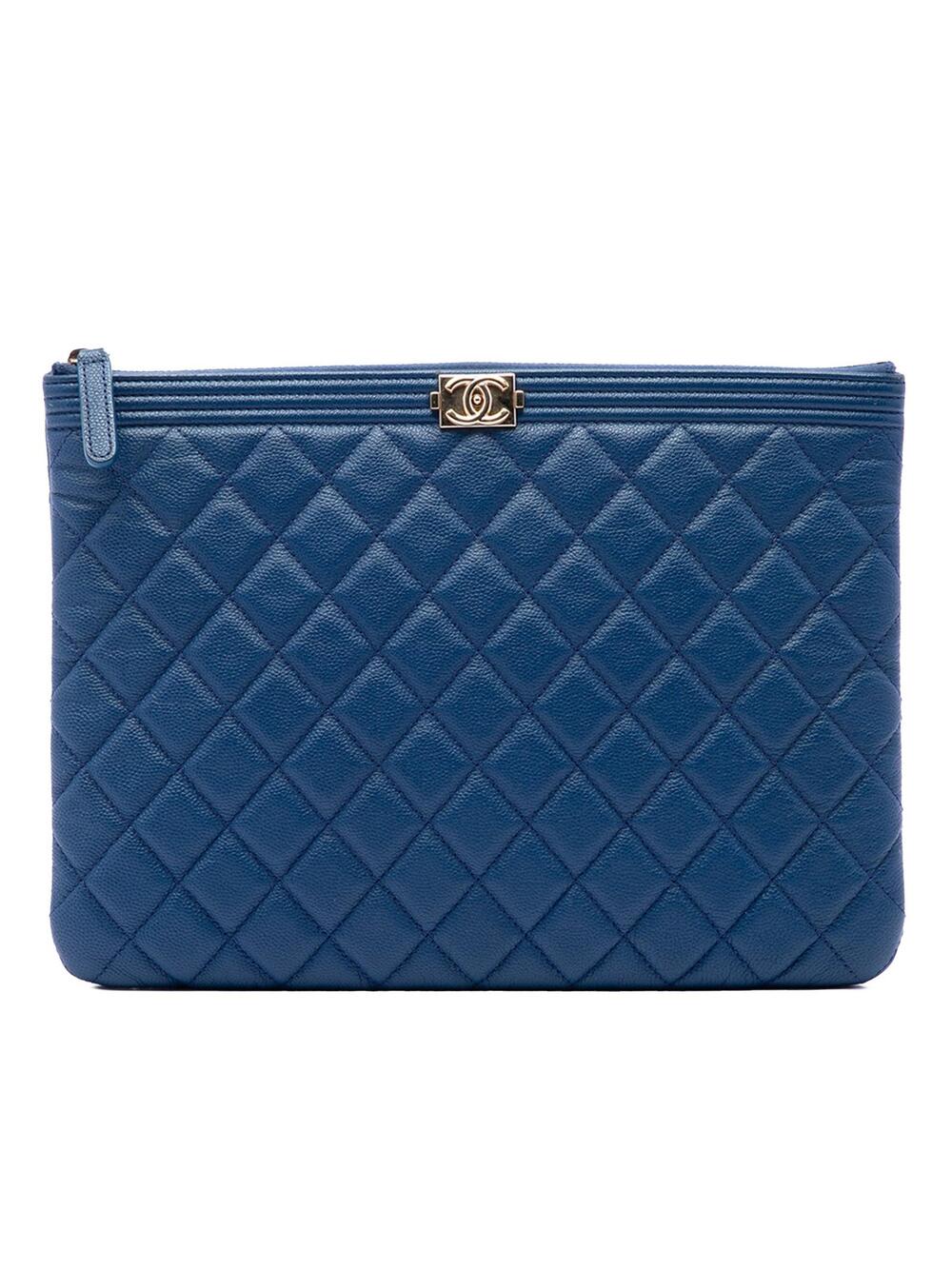 Chanel Medium Quilted Caviar Boy O Case #376281C10B